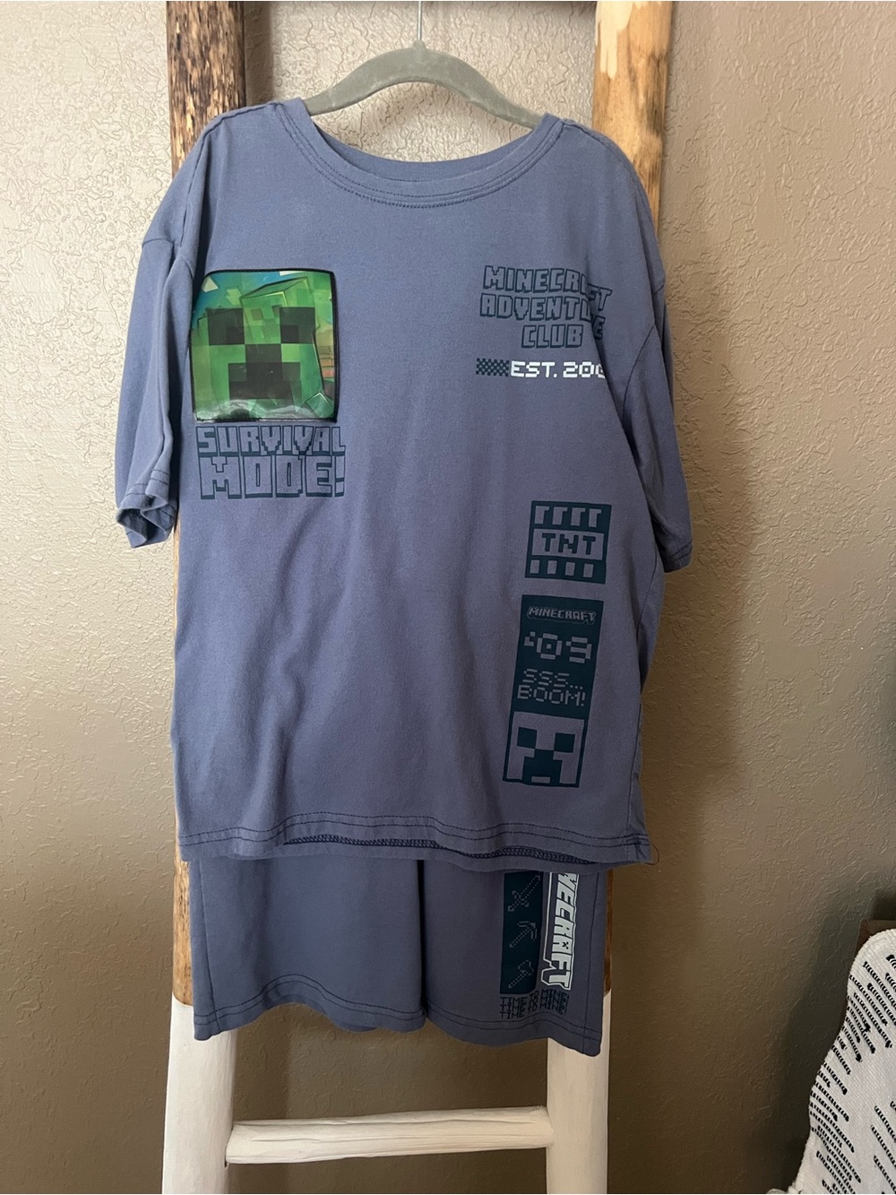 Minecraft Boys' Short Sleeve Survival Mode Tee - Gray